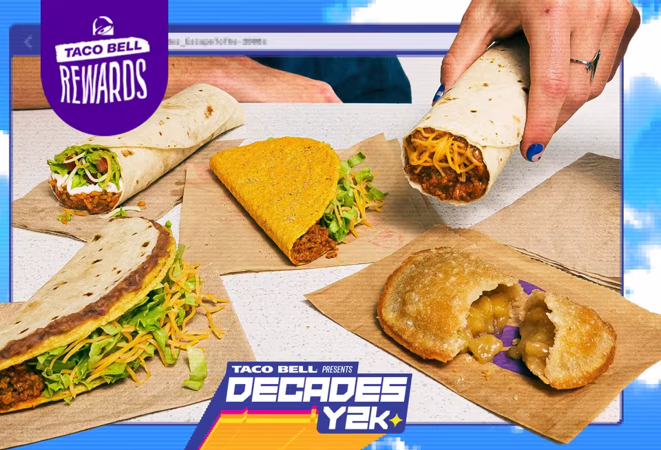 taco bell decades y2k menu