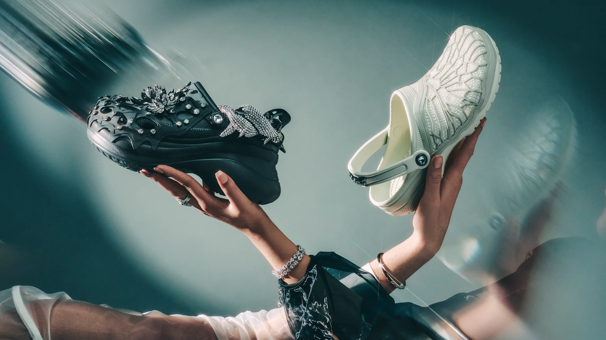 crocs x swarovski brand collaboration